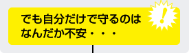でも自分だけで守るのはなんだか不安・・・